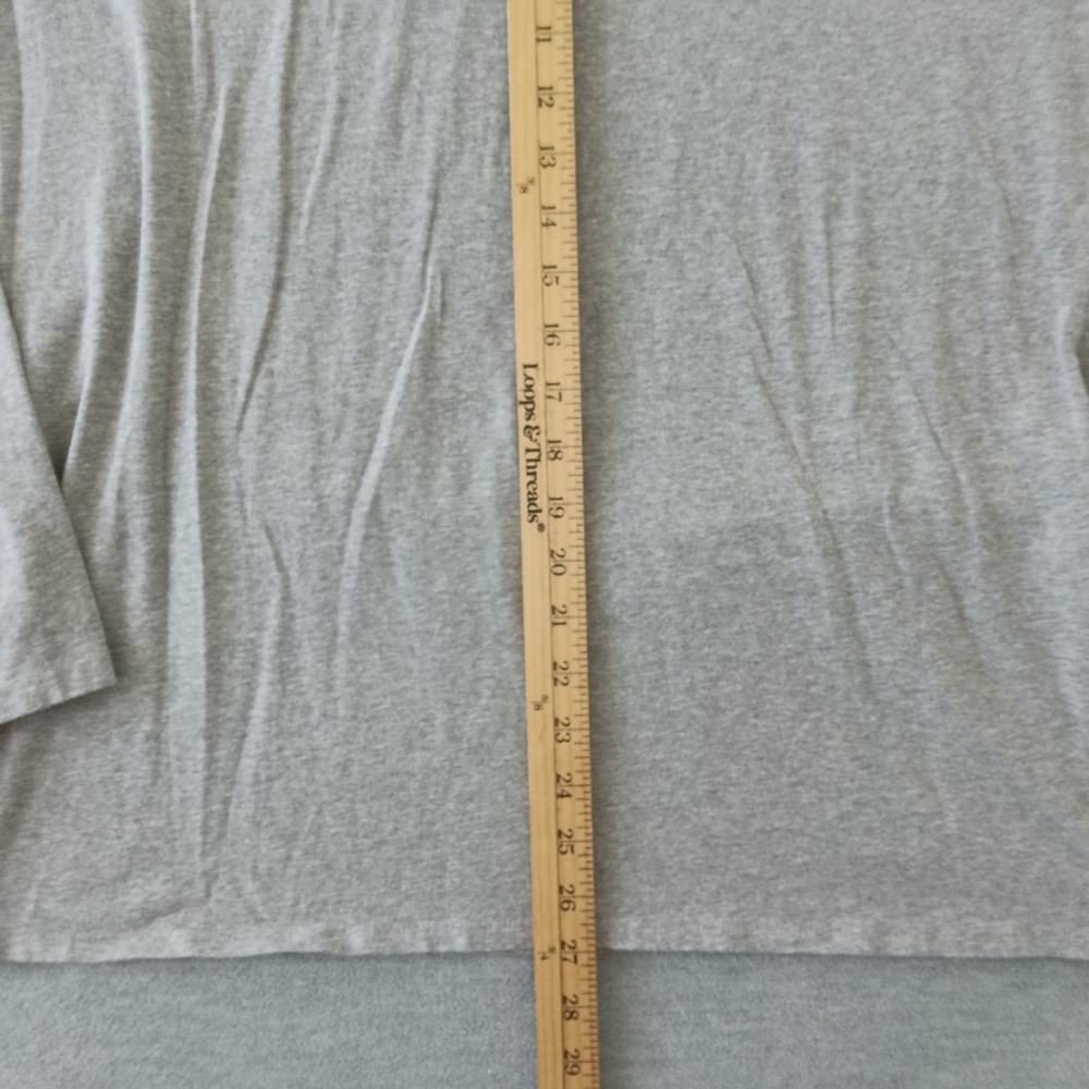 Duluth Trading Co Womens XXL Heather Gray Long Sleeve Mock Neck Stretch Shirt - Picture 6 of 7